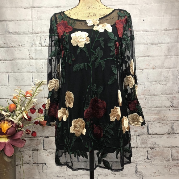 Long Tall Sally Tops - Long Tall Sally | Floral Print Boho Tunic
